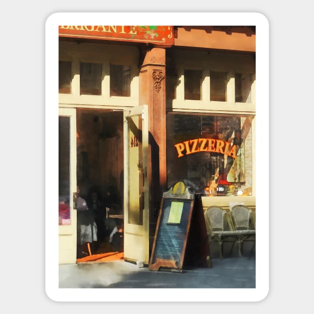 Manhattan NY - South Street Seaport Pizzeria Sticker by SusanSavad